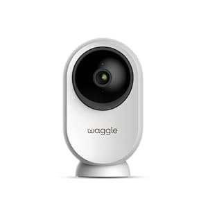 Waggle RV Mini Wi-Fi AI Pet Camera, 1080p HD, Pan & Tilt, Motion Alerts, 2-Way Audio, Night Vision, Pet Camera with App Control, Built-in SD Card (128GB)
