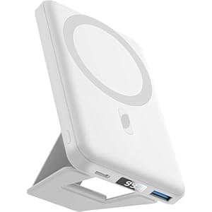 AOGUERBE Magnetic Power Bank, 10000mAh Foldable Wireless Portable Charger with USB-C Cable LED Display, for Mag-Safe Battery Pack 22.5W PD Fast Charging for iPhone 16/15/14/13/12 Pro/Pro Max/Plus/Mini