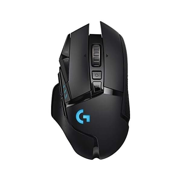 Logitech G502 Lightspeed Wireless Gaming Mouse with Hero 25K Sensor, PowerPlay Compatible, Tunable Weights and Lightsync RGB – Black