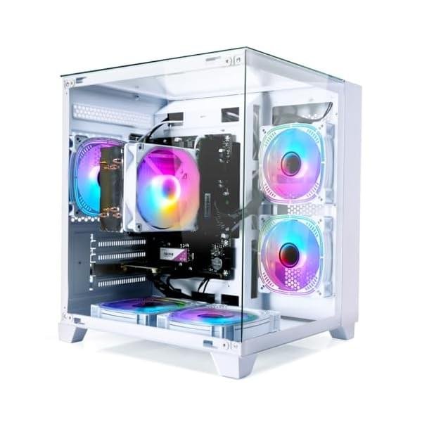 LXZ Desktop Gaming Computer, R7 5700G, 4.4GHz, 32GB DDR4, 1TB NVMe SSD